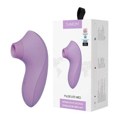 Вакуумний смарт-стимулятор клітора Svakom Pulse Lite Neo бузковий 11,3 см - основне фото
