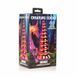 Скляний фентезійний фаллоімітатор Creature Cocks Twilight Rainbow Glass Dildo різнокольоровий 16 см - додаткове фото