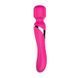 Двосторонній вібратор з пульсацією Foxshow Silicone Dual Massager Pulsator USB 7+7 Function рожевий 22,6 см - додаткове фото