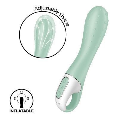 Надувающийся вибратор Satisfyer Air Pump Vibrator 3 зелёный 20,8 см - основное фото