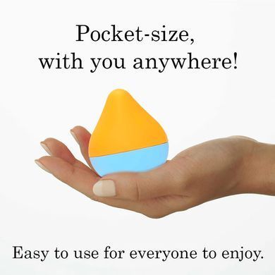 Маленький вибратор для клитора Tenga Iroha Mini оранжево-голубой 6,1 см - основное фото