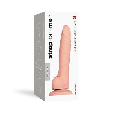 Реалістичний фалоімітатор Strap-On-Me Soft Realistic Dildo Vanilla S на присосці тілесний 17,1 см - основне фото