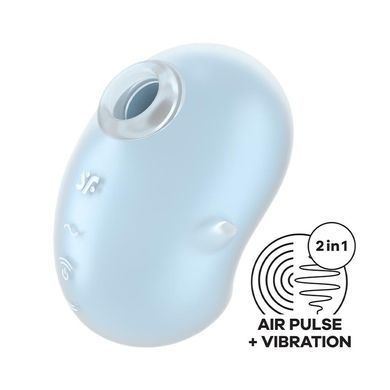 Вакуумный вибратор Satisfyer Cutie Ghost голубой 9,1 см - основное фото
