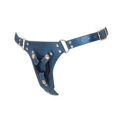 Трусики для страпона Strap-On-Me Leatherette Harness Generous сині - основне фото