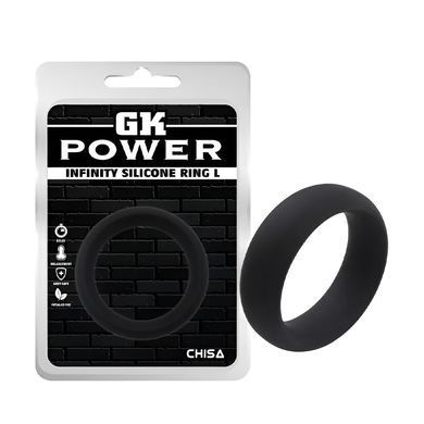 Ерекційне кільце Chisa Novelties Infinity Silicone Ring L чорне - основне фото