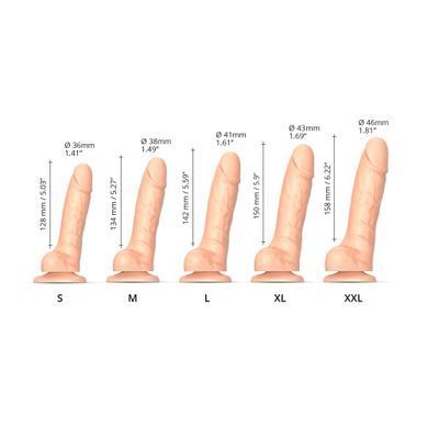 Реалистичный фаллоимитатор с эффектом подвижной кожи Strap-On-Me Sliding Skin Realistic Dildo Vanille М телесный 18,5 см - основное фото