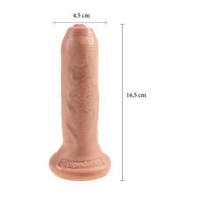 Реалістичний фалоімітатор з рухомою крайньою плоттю Pipedream King Cock 6&rdquo; Uncut Cock тілесний 16,5 см - основне фото