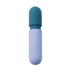 Компактний вібратор-мікрофон Sweet Em Velvet Lure Mini Wand синій 11,8 см - основне фото