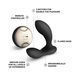 Вібромасажер простати Lelo Hugo чорний 10,4 см - додаткове фото