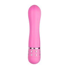 Вібратор EasyToys Love Diamond Vibrator ET089PNK з блискучим камінням рожевий 11,4 см - основне фото