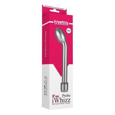 Вібратор для точки G Lovetoy iWhizz Probe 8'' сріблястий - основне фото
