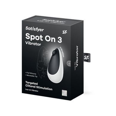 Вибратор для клитора Satisfyer Spot On 3 белый с чёрным 9 см - основное фото