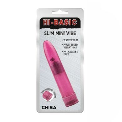 Класичний вібратор Chisa Novelties Hi-Basic Slim Mini Vibe рожевий 13,2 см - основне фото
