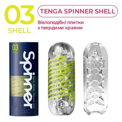 Мастурбатор Tenga Spinner 03 Shell прозорий - основне фото