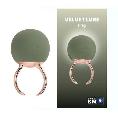 Вібратор-кільце на палець Sweet Em Velvet Lure Ring зелений 4,5 см - основне фото