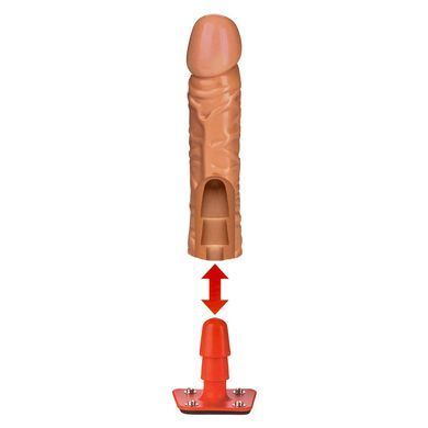 Жіночий страпон Doc Johnson Vac-U-Lock Classic Dong Ultra Harness тілесний 20 см - основне фото