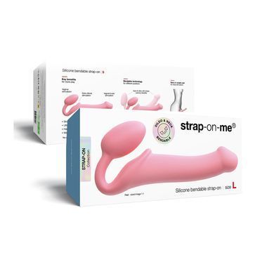 Безремінний страпон Strap-On-Me Rose L рожевий 15,7 см - основне фото