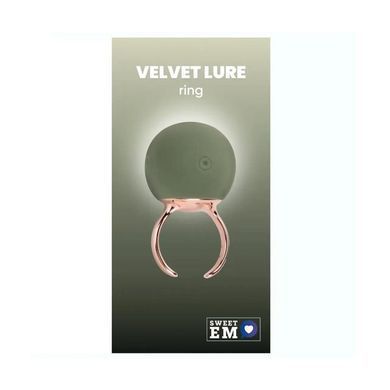 Вібратор-кільце на палець Sweet Em Velvet Lure Ring зелений 4,5 см - основне фото