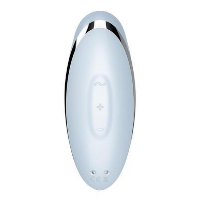 Вибростимулятор-пульсатор для клитора Satisfyer Tap & Climax 2 голубой 11 см - основное фото
