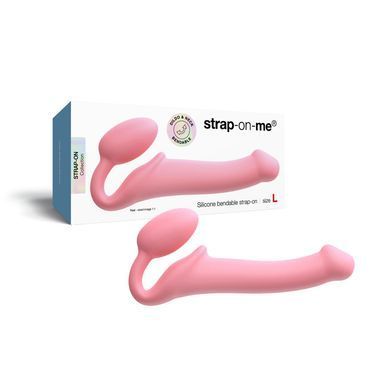 Безремінний страпон Strap-On-Me Rose L рожевий 15,7 см - основне фото