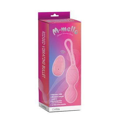 Виброяйцо Chisa Novelties M-Mello Ridged Vibrating Bullet розовое - основное фото