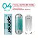 Мастурбатор Tenga Spinner 04 Pixel прозорий - додаткове фото
