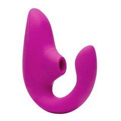 Вагінально-кліторальний вібратор з вакуумом Womanizer Blend малиновий 13,9 см - основне фото
