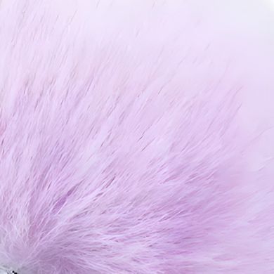 Анальна пробка EGZO Bunny Tail Silver S срібляста з бузковим хвостом 13,3 см - основне фото