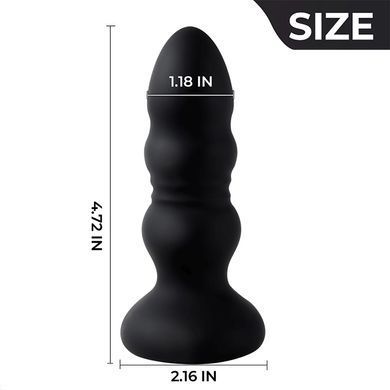 Анальна пробка з вібрацією та пульсацією Boss of Toys Lighting Anal Plug чорна 11,9 см - основне фото
