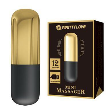 Віброкуля Lybaile Pretty Love Mini Massager золотиста з чорною 6 см - основне фото