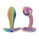 Набір анальних металевих пробок You2Toys Anos Metal Butt Plug Set in Rainbow Colours різнокольоровий - додаткове фото