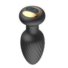 Анальна вібропробка з ротацією Boys of Toys B-Series Rotating Anal Plug чорна 9,8 см - основне фото