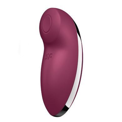 Вібростимулятор-пульсатор для клітора Satisfyer Tap & Climax 2, бордовий, 11 см - основне фото