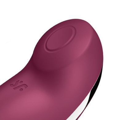 Вібростимулятор-пульсатор для клітора Satisfyer Tap & Climax 2, бордовий, 11 см - основне фото