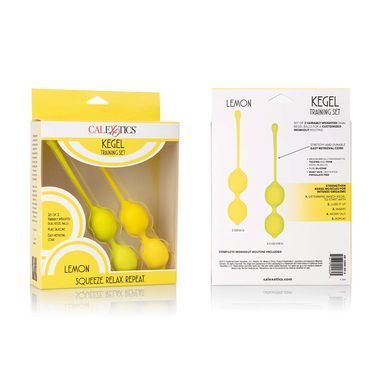Набор вагинальных шариков California Exotic Novelties Kegel Training Set Lemon жёлтый - основное фото