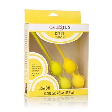 Набор вагинальных шариков California Exotic Novelties Kegel Training Set Lemon жёлтый - основное фото