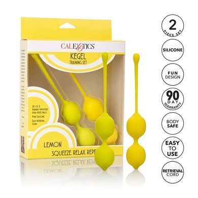 Набор вагинальных шариков California Exotic Novelties Kegel Training Set Lemon жёлтый - основное фото