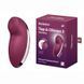 Вібростимулятор-пульсатор для клітора Satisfyer Tap & Climax 2, бордовий, 11 см - додаткове фото