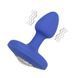 Анальна вібропробка California Exotic Novelties Cheeky Gems Small Rechargeable Vibrating Probe синя з білим каменем 5 см - додаткове фото
