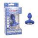 Анальна вібропробка California Exotic Novelties Cheeky Gems Small Rechargeable Vibrating Probe синя з білим каменем 5 см - додаткове фото