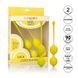 Набор вагинальных шариков California Exotic Novelties Kegel Training Set Lemon жёлтый - дополнительное фото