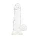 Реалістичний фалоімітатор на присосці Addiction Clear Dildo with Balls 6&Prime; прозорий 15,2 см - додаткове фото