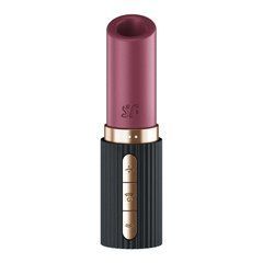 Вакуумний стимулятор-помада Satisfyer Pro 2 Kiss бордового та чорного кольорів, 11,4 см - основне фото