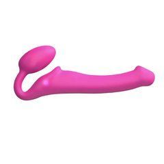 Безремінний страпон з вібрацією Strap-On-Me Vibrating Fuchsia L малиновий 15,7 см - основне фото