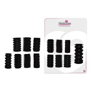 Набор насадок на пенис Dream Toys All Time Favorites Set Of 7 Penis Sleeves чёрный - основное фото