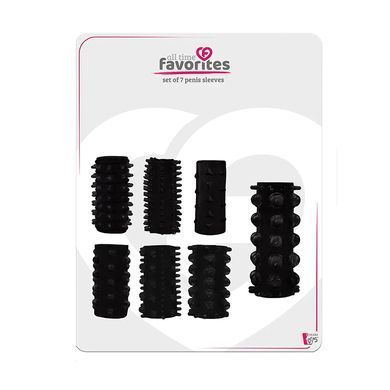 Набор насадок на пенис Dream Toys All Time Favorites Set Of 7 Penis Sleeves чёрный - основное фото