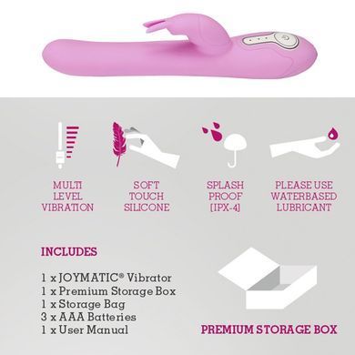 Rabbit-вибратор Joymatic The Intelligent Rabbit Vibrator розовый 22,3 см - основное фото