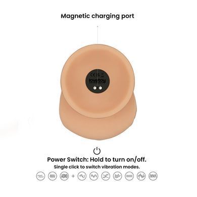 Реалістичний вібратор на присосці Lovetoy 8'' Vibrating Power Basics Cock тілесний 20 см - основне фото