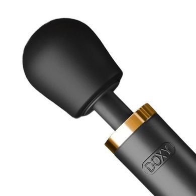 Вибратор-микрофон с позолотой Doxy Die Cast чёрный 37 см - основное фото