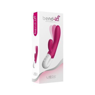 Rabbit-вібратор Liebe Bend It Plus вишневий 21 см - основне фото